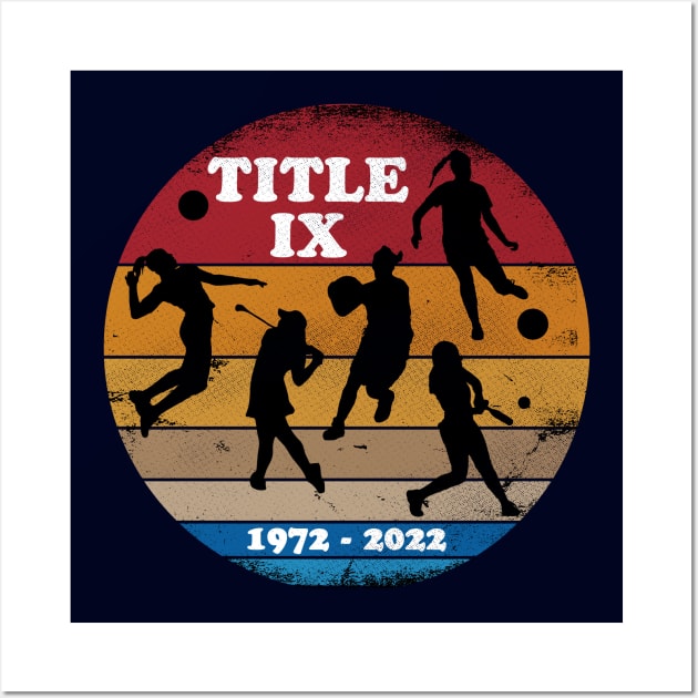 Title IX 50th Anniversary U.S. Education Amendments Act Women's Sports Wall Art by SeaLAD